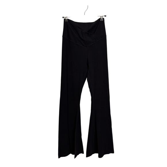 OFFLINE By Aerie Leggings Women Large Real Me High Waisted Crossover Flare Black - Picture 1 of 5